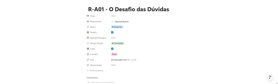 Card de um criativo de tráfego pago aberto, mostrando o campo Prazo e Status